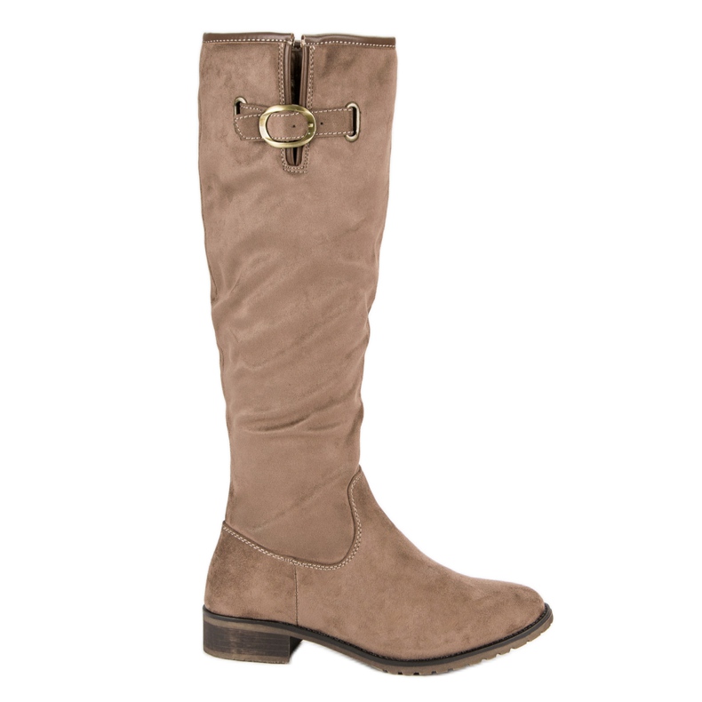 Super Me Ghete clasice din piele intoarsa maro Super Me Ghete clasice din piele intoarsa maro