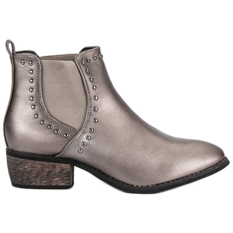 Sweet Shoes Cizme Chelsea argintii casual gri Sweet Shoes Cizme Chelsea argintii casual gri