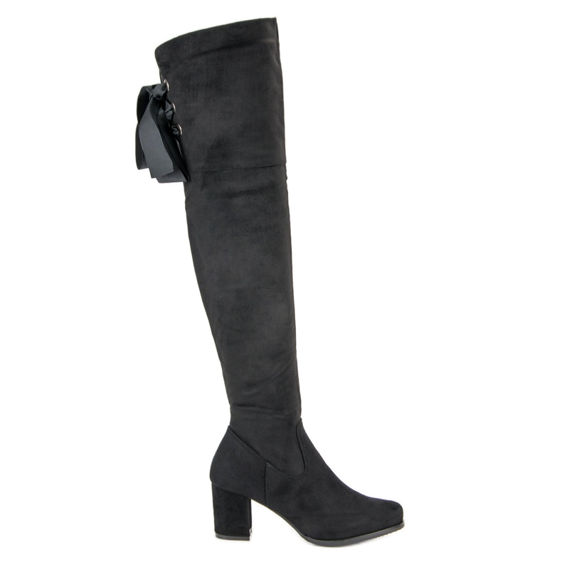 Queentina Cizme elegante cu toc înalt, cu toc înalt negru