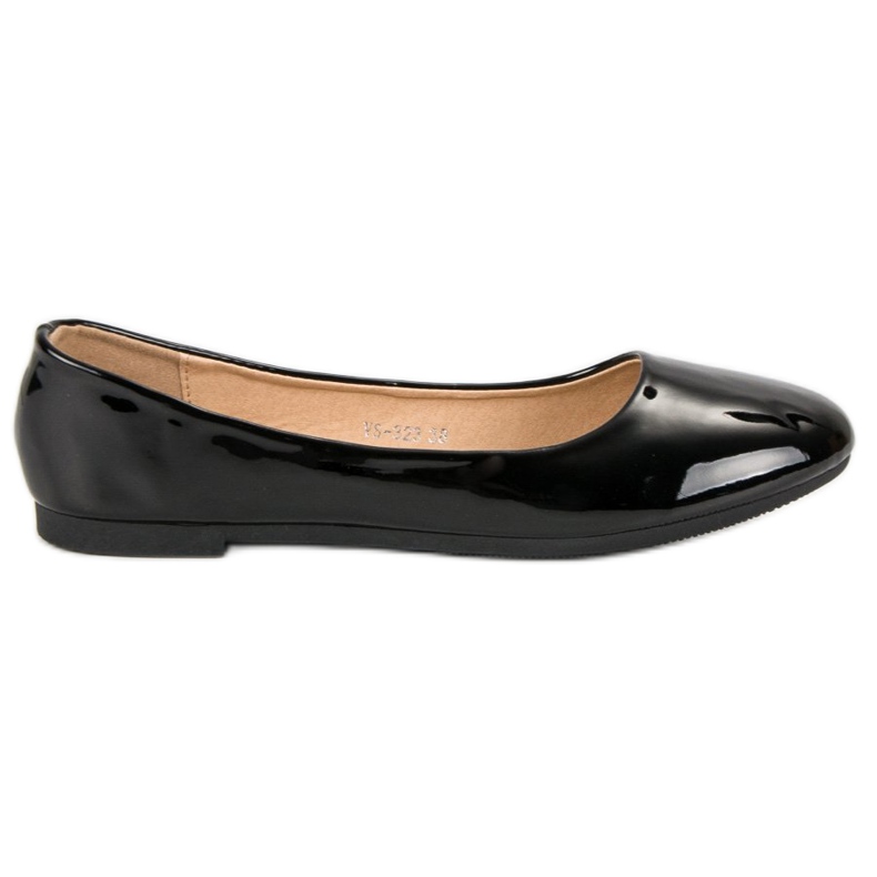 Top Shoes Balerine lăcuite negru Top Shoes Balerine lăcuite negru