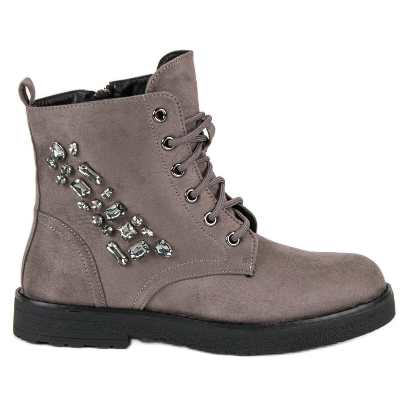 Bestelle Capcani din piele de căprioară gri