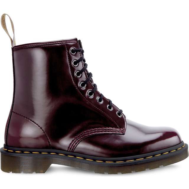 Dr. Martens Vegană 1460 Cherry Red Cambridge Brush roșu