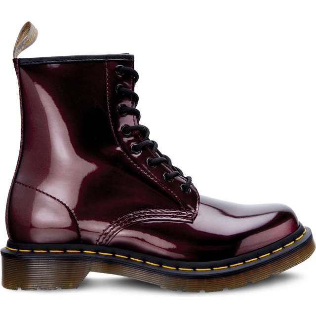 Dr. Martens Vegan 1460 Chrome Oxblood Chrome vopsea metalică roșu