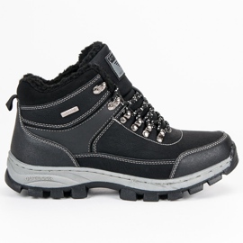 Arrigo Bello Traperki cu piele de oaie negru Arrigo Bello Traperki cu piele de oaie negru