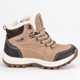 Arrigo Bello Pantofi pentru băieți cu piele de oaie maro