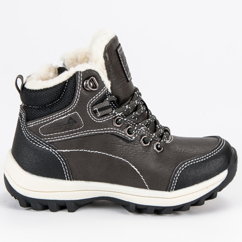 Arrigo Bello Pantofi pentru băieți cu piele de oaie gri