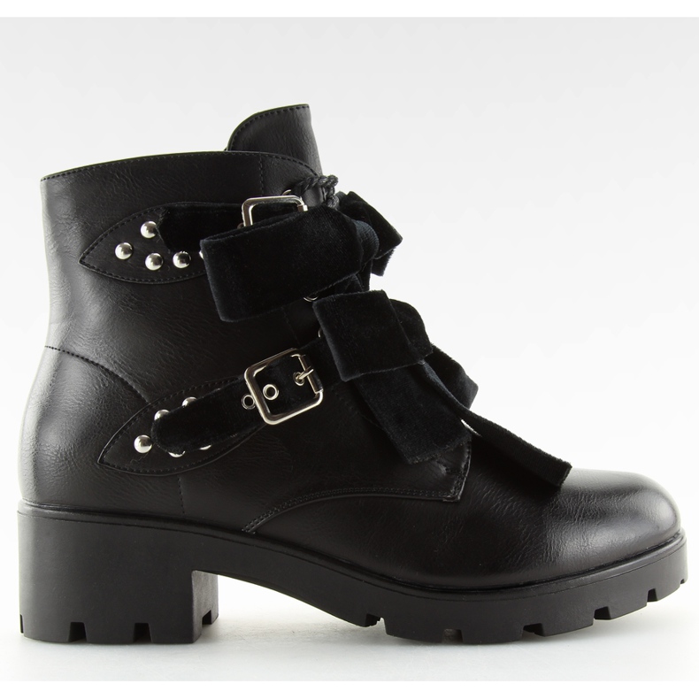 Cizme negre cu știfturi negru A1208 negru