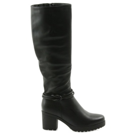 Cizme negre FILIPPO 476 pe stâlp negru
