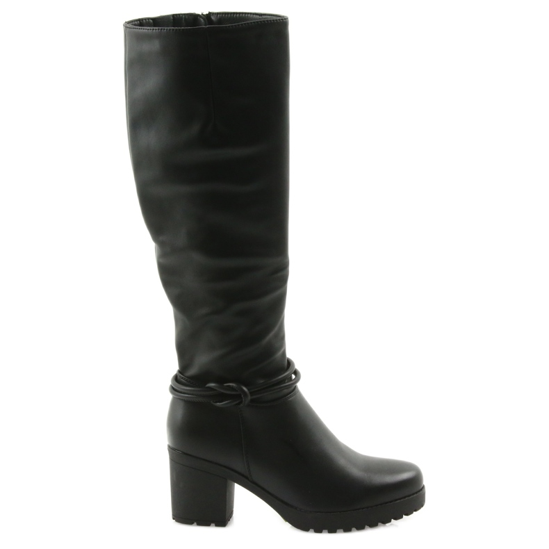 Cizme negre FILIPPO 476 pe stâlp negru
