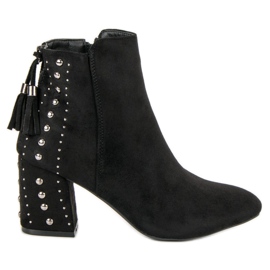 Cizme elegante din piele intoarsa negru Cizme elegante din piele intoarsa negru