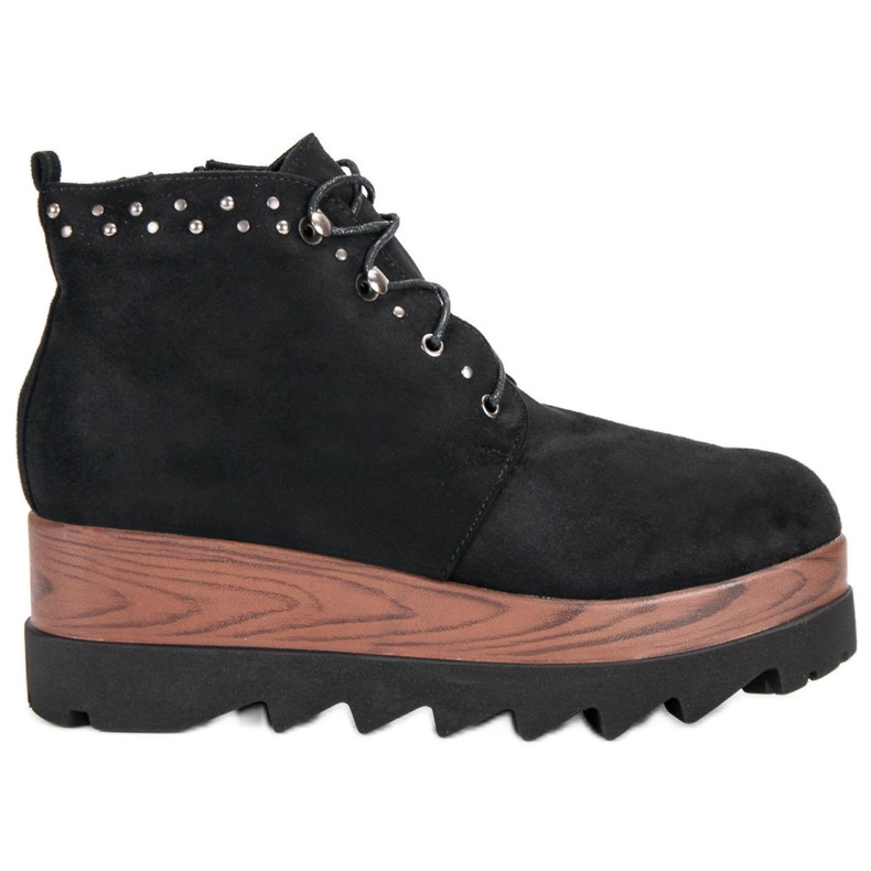 Kylie Cizme din piele de căprioară negru