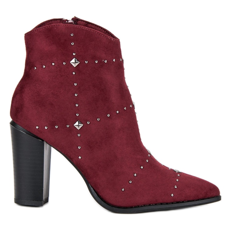 Kylie Cizme din piele de căprioară burgundă multicolor roșu Kylie Cizme din piele de căprioară burgundă multicolor roșu