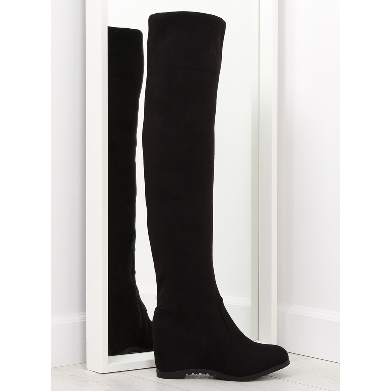 Cizme negre cu pană 0-68 negre negru