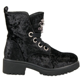 Kylie Cizme din Velur la modă negru