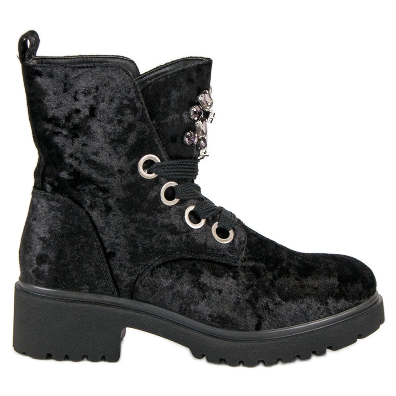 Kylie Cizme din Velur la modă negru