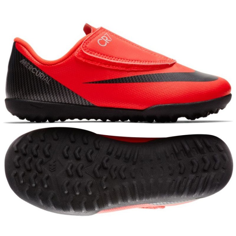 Pantofi de fotbal Nike Vapor 12 PS CR7 TF JR AJ3108-600 portocale