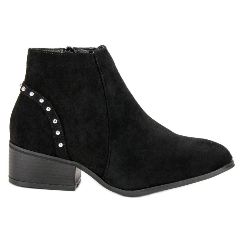 Ghete casual din piele de căprioară negru Ghete casual din piele de căprioară negru