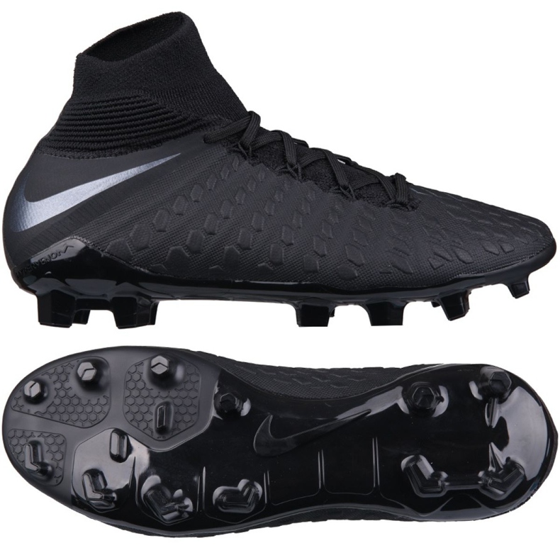 Pantof de fotbal Nike Hypervenom Phantom 3 Elite Dynamic Fit Fg Jr AJ3791-001 negru negru Pantof de fotbal Nike Hypervenom Phantom 3 Elite Dynamic Fit Fg Jr AJ3791-001 negru negru