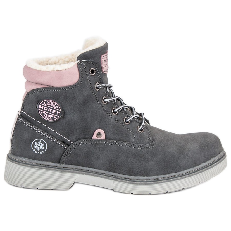 McKey Trapani cu haina din piele de oaie gri