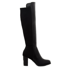 Cizme cu partea superioară flexibilă negru VQ-3 Negru
