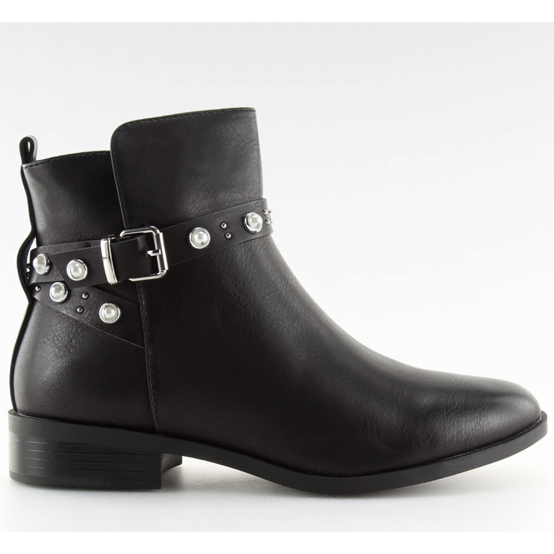 Cizme negre Chelsea cu perle 8996 Negre negru Cizme negre Chelsea cu perle 8996 Negre negru