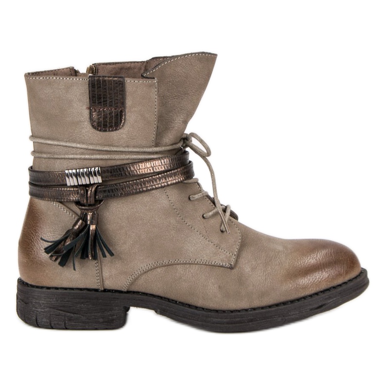 Queentina Cizme maro cu fermoar Queentina Cizme maro cu fermoar