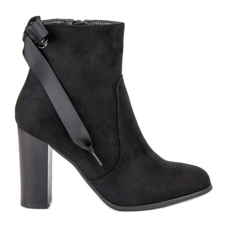 Super Mode Cizme elegante pe post negru Super Mode Cizme elegante pe post negru