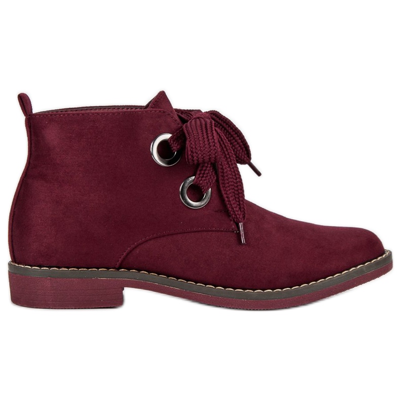 Super Mode Cizme din piele de căprioară roșu