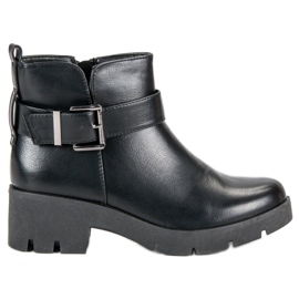 Botine cu platformă neagră negru Botine cu platformă neagră negru