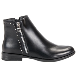 Super Me Ghete clasice cu fermoar decorativ negru Super Me Ghete clasice cu fermoar decorativ negru