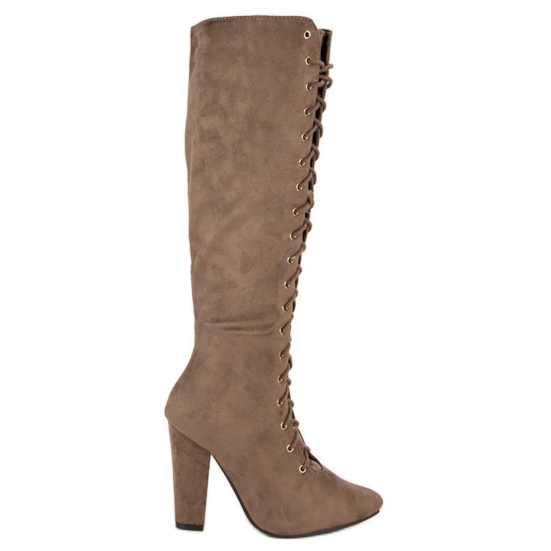 Cm Paris Ghete cu dantelă maro Cm Paris Ghete cu dantelă maro