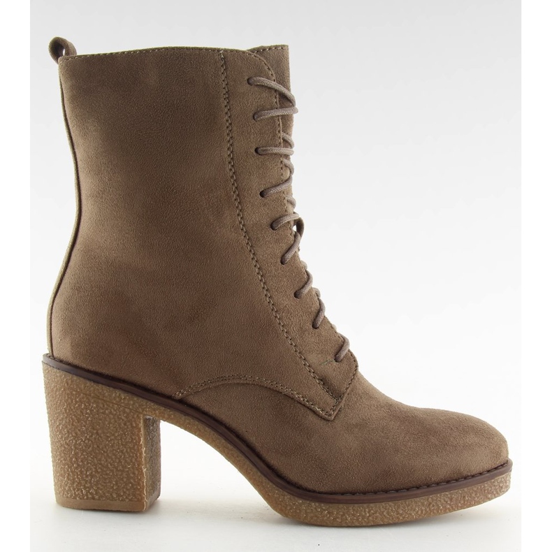 Lace-up tocuri înalte maro 3638 Khaki
