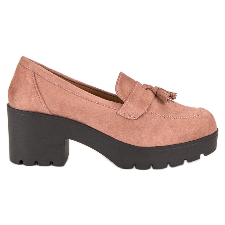 Ch. Creation Pantofi mocasini cu stil roz