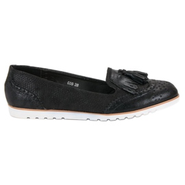 Super Me Mocasini cu stil negru Super Me Mocasini cu stil negru