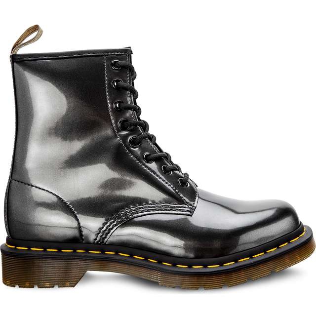 Dr. Martens Vegan 1460 Chrome Gunmetal Chrome vopsea metalică gri
