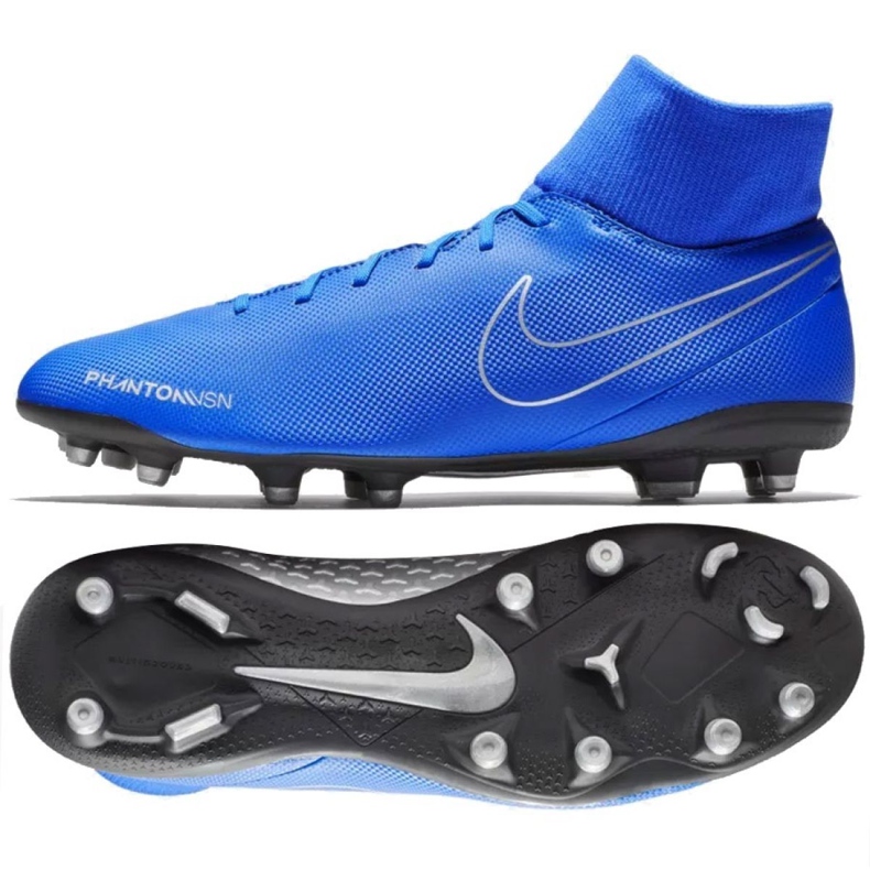 Pantofi de fotbal Nike Phantom Vsn Club Df FG / MG M AJ6959-400 albastru albastru