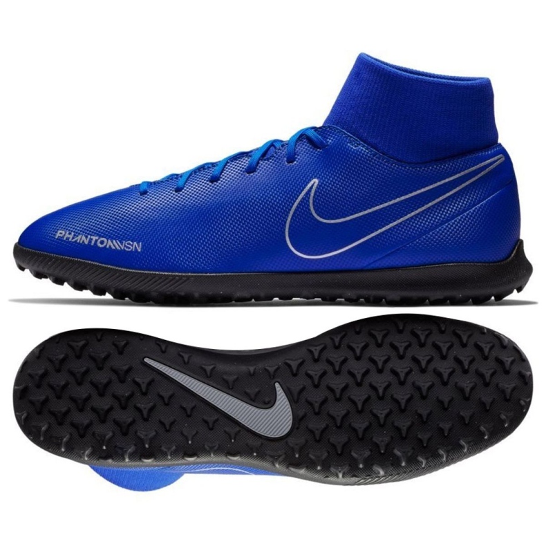 Pantofi de fotbal Nike Phantom Vsn Club Df Tf M AO3273-400 multicolor albastru