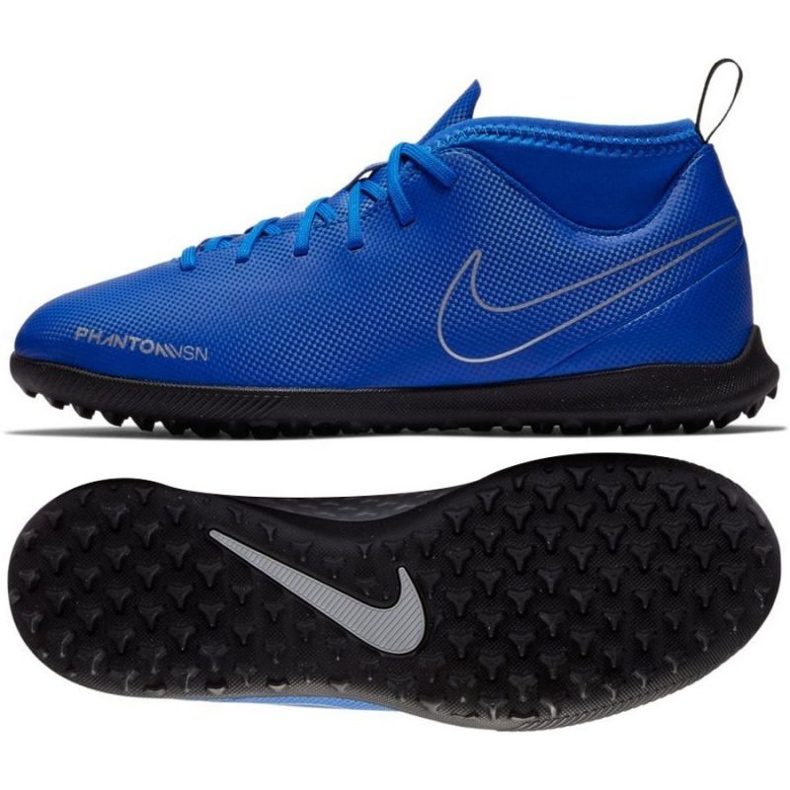 Pantofi de fotbal Nike Phantom Vsn Club Df Tf Jr AO3294-400 multicolor albastru