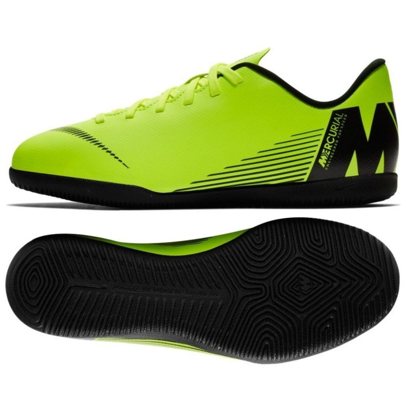 Încălțăminte de interior Nike Mercurial Vapor X 12 Club Ic Jr AH7354-701 verde verde Încălțăminte de interior Nike Mercurial Vapor X 12 Club Ic Jr AH7354-701 verde verde