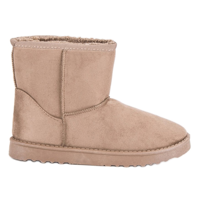 Cizme de zăpadă din piele de căprioară maro