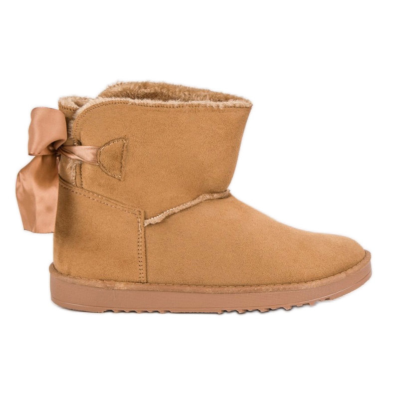 Cizme de zăpadă cu coadă roll up maro