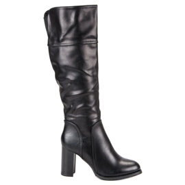 Super Mode Cizme negre clasice negru