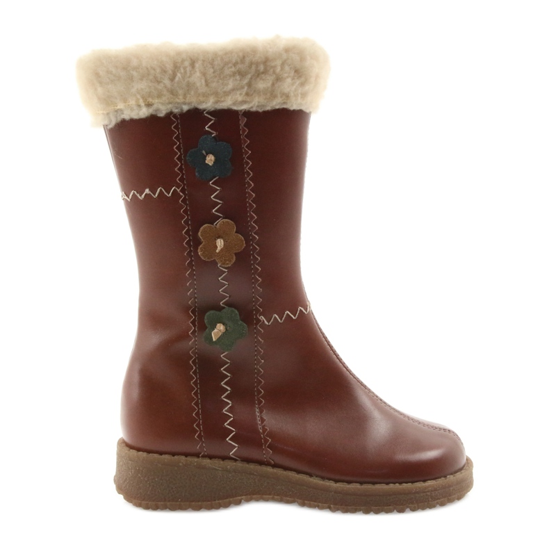Zawadka Cizme de fete cu blană Zawatka maro Zawadka Cizme de fete cu blană Zawatka maro