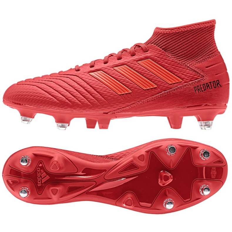 Ghete de fotbal Adidas Predator 19.3 Sg M D97958 roșu roșu Ghete de fotbal Adidas Predator 19.3 Sg M D97958 roșu roșu