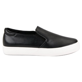 Adidași negri alunecați negru Adidași negri alunecați negru