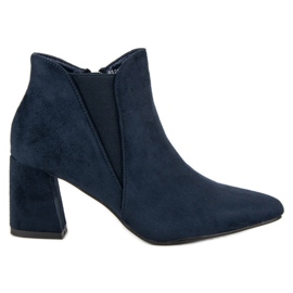 Belle Women Ghete din piele de căprioară pe o bară albastru Belle Women Ghete din piele de căprioară pe o bară albastru
