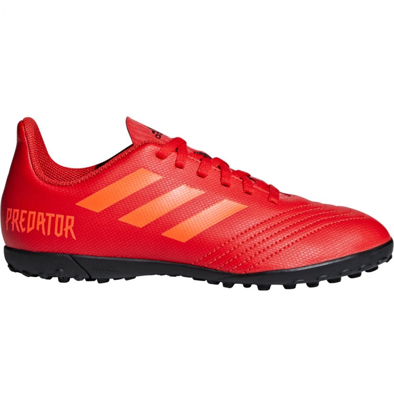 Ghete de fotbal Adidas Predator 19.4 Tf Jr CM8557 multicolor roșu Ghete de fotbal Adidas Predator 19.4 Tf Jr CM8557 multicolor roșu