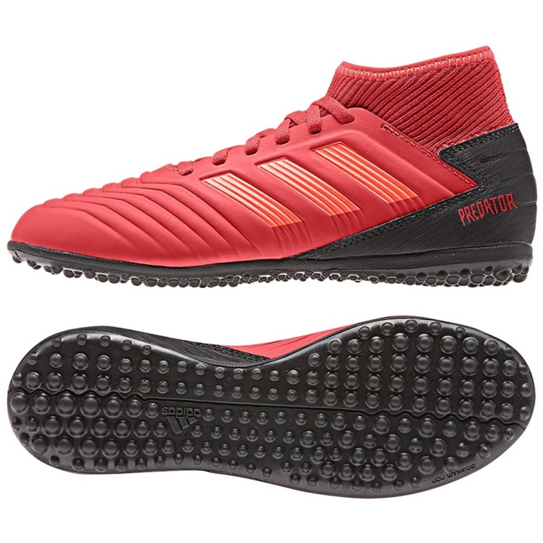 Ghete de fotbal Adidas Predator 19.3 Tf Jr CM8547 roșu roșu
