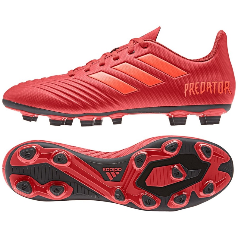 Ghete de fotbal Adidas Predator 19.4 FxG M D97970 multicolor roșu