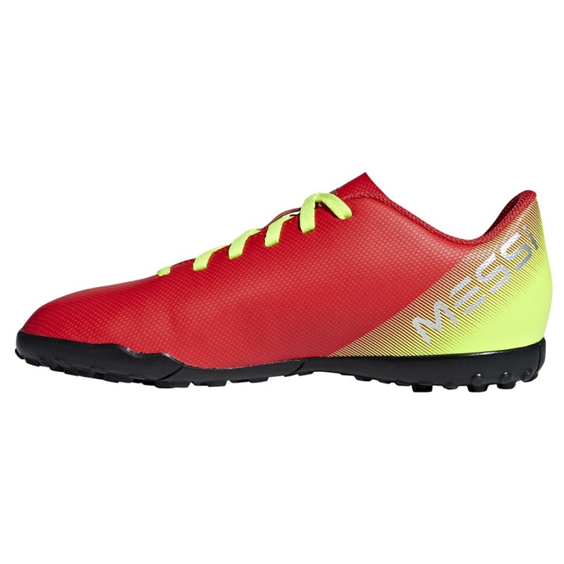 Ghete de fotbal Adidas Nemeziz Messi 18.4 Tf Jr CM8642 multicolor roșu